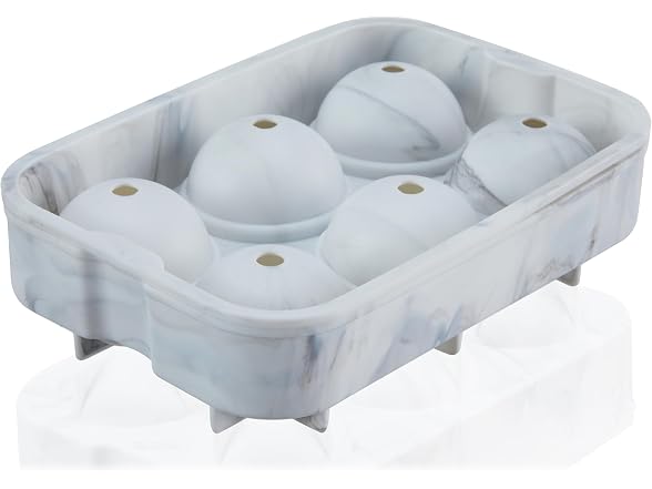 Host Silicone 2" Ice Sphere Silicone Mold w Marble Finish