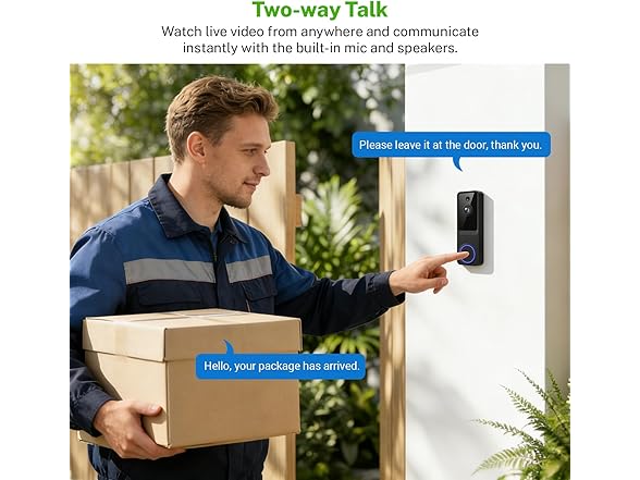 ByteBlaz 1080p Wireless Video Doorbell Camera