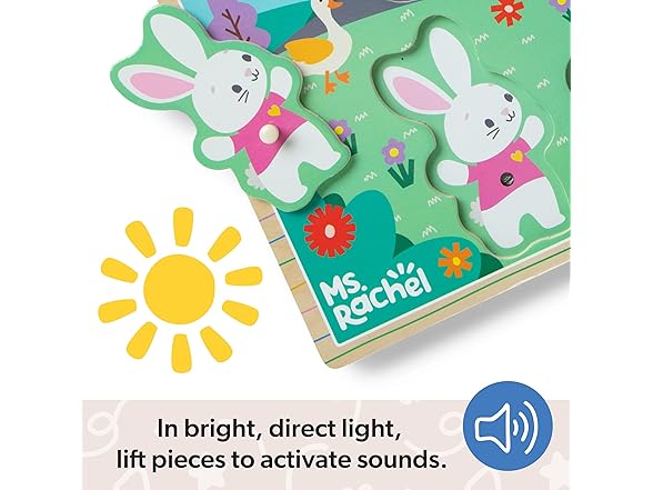 Melissa & Doug Ms. Rachel Wooden Song Peg Puzzle