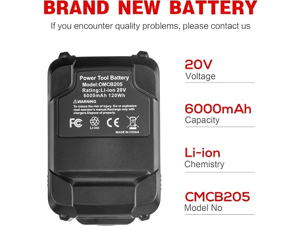 Labtec CMCB205 20V 6000mAh Battery Cord