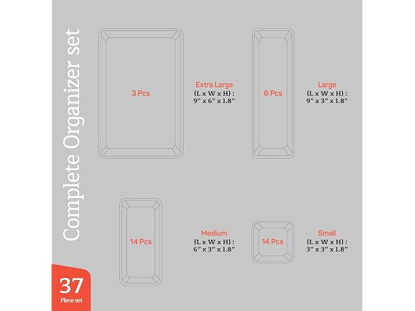 Emporio Kitchen Drawer Organizer Set