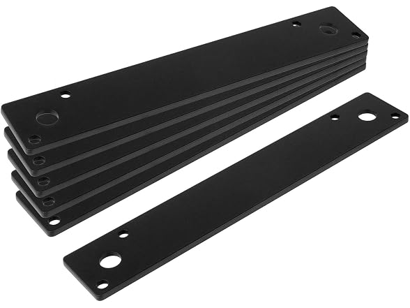 GBGS 6 Pcs Black Flat Strap Brace,9-3/8"