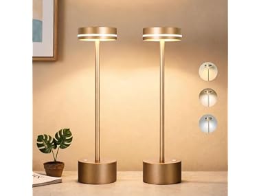 $20.99, Was $39.99, 47% Off! 2 Pack Cordless Table Lamps, 5000 mAh dealfomo