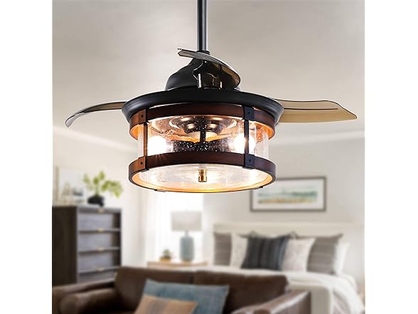 Parrot Uncle F3506Q110V 36" Ceiling Fan, Black