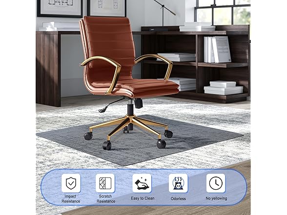 NeuType Glass Chair Mat, 36"x36"x1/5"