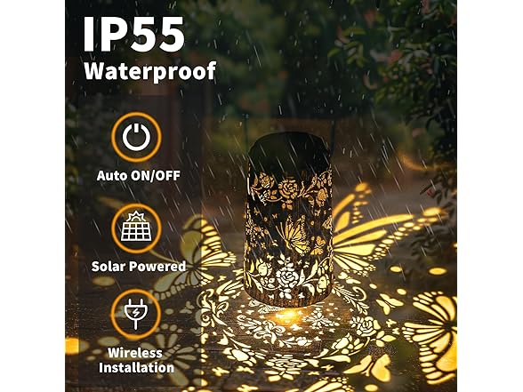 Dual-Color Solar Lantern Outdoor Hanging