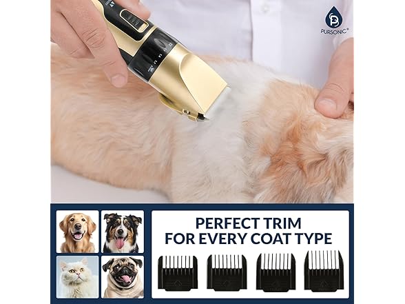 Pursonic Rechargeable Dog Clippers for Grooming