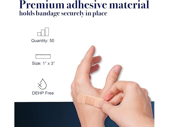 Dynarex Sterile Fabric Bandages 1x3, 50ct