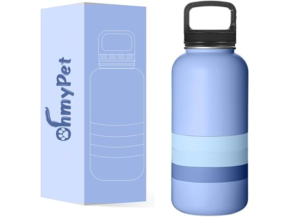 OhmyPet Pet Water Bottle Station with 3 Bowls
