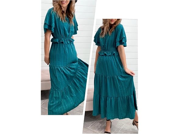 Prettygarden Women (M) Summer Boho Maxi V Dress