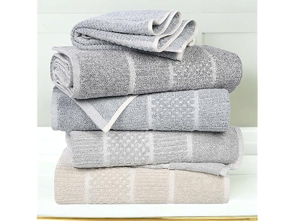 Superior 2PC Naples Bath Towels, Denim Blue