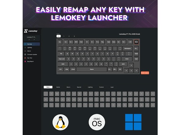 LEMOKEY P1 Pro Wireless Custom Mechanical Keyboard
