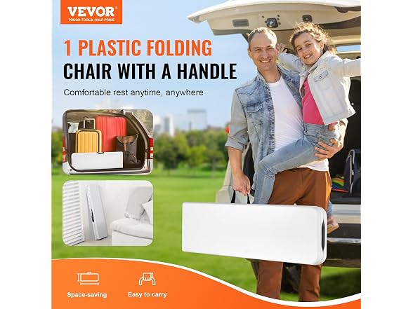 VEVOR Plastic 6' Folding Bench