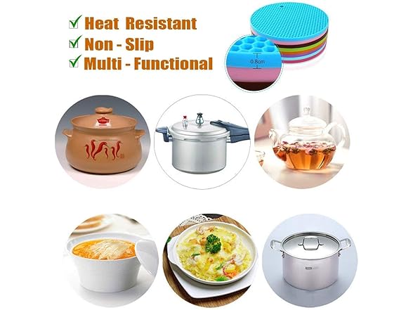 Emoly Silicone 5 Piece Pot Holder