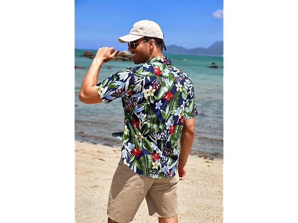 Coofandy Men (XL) Hawaiian Shirt Short Down Shirts
