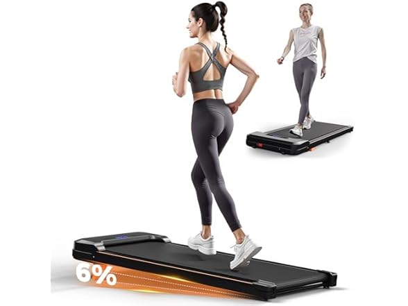 AIRHOT 3in1 Walking Pad - 2.5HP Walking Pad Treadmill with 6% Incline, LED Display, Remote Control, Portable Treadmill for Home Office, Support Jogging/Running/Climbing (Open Box)