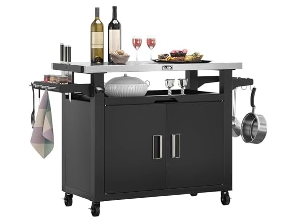 NUUK Pro 42in Outdoor Kitchen Storage Island Black