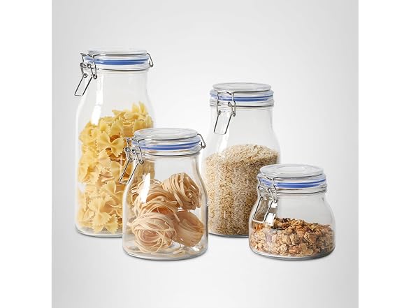 Sur La Table Lyon Court 4-Piece Glass Canister Set