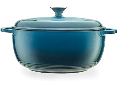 $29.99, Was $37, 18% Off! Enameled Cast Iron Dutch Oven, 6 qt., Turquoise dealfomo