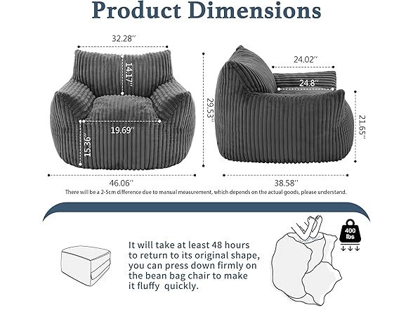 Gericco W2304 Bean Bag Chair 2
