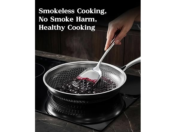 XBM Honeycomb Stainless Steel Frying Pan