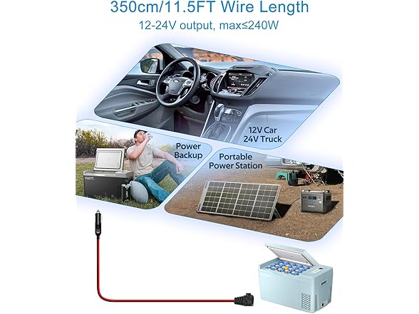 11.5ft Car Refrigerator Power Cord
