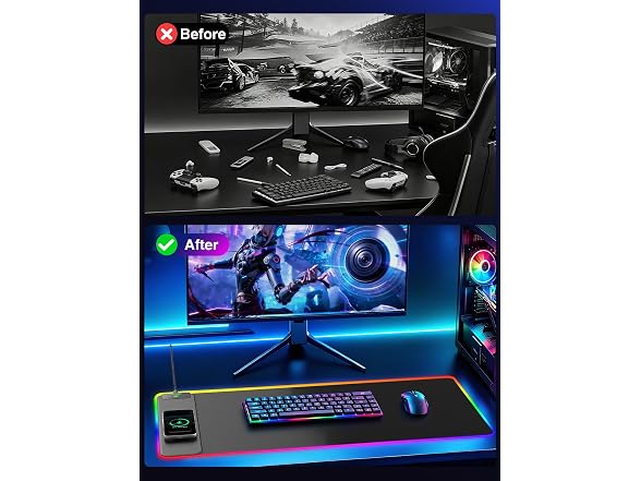 abc.mat Wireless Charging Mouse Pad