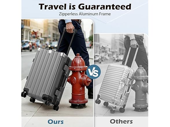 Krute Aluminum Frame Carry On Luggage 20 Inch Zipperless Luggages USB Charger Hardside PC Suitcase With Spinner Wheels Airline Approved Hard Shell Suitcases with TSA Lock (1 Piece) (Open Box)
