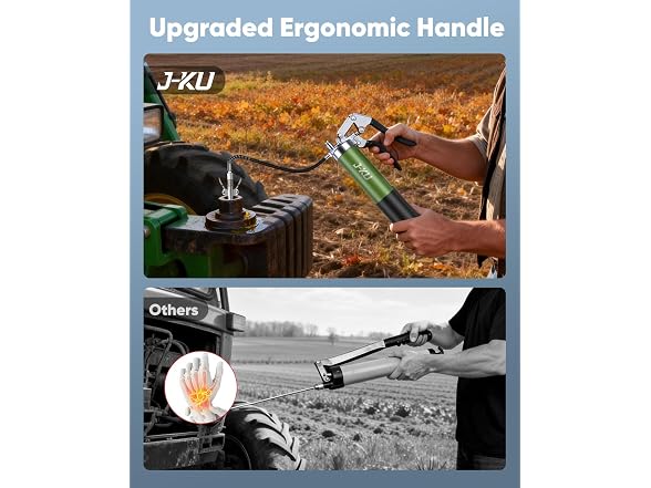 J-KU 14oz Manual Pistol Grip Grease Gun