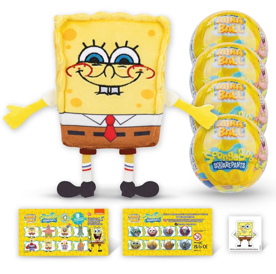 Miraball Surprise Plush - SpongeBob 4PK - Gallery 5