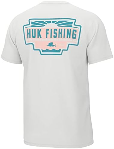 HUK Standard Short Sleeve Performance Tee, Fishing T-Shirt for Men, Sail Mujeres-White, X-Large