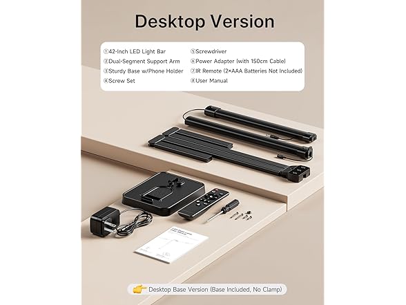 ONEMIX LED Desk Lamp with Clamp