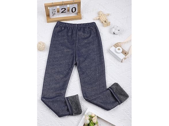 Girls Cotton Fleece Lined Leggings