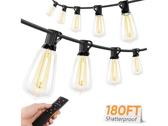 Brightever Outdoor String Lights, Waterproof Connectable