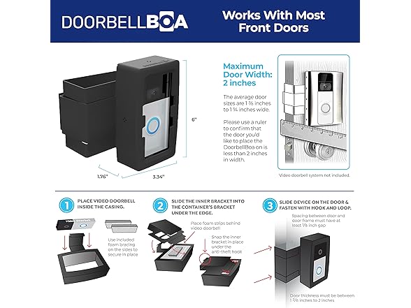 DOORBELLBOA DoorbellBoa Anti-Theft Video Doorbell Door