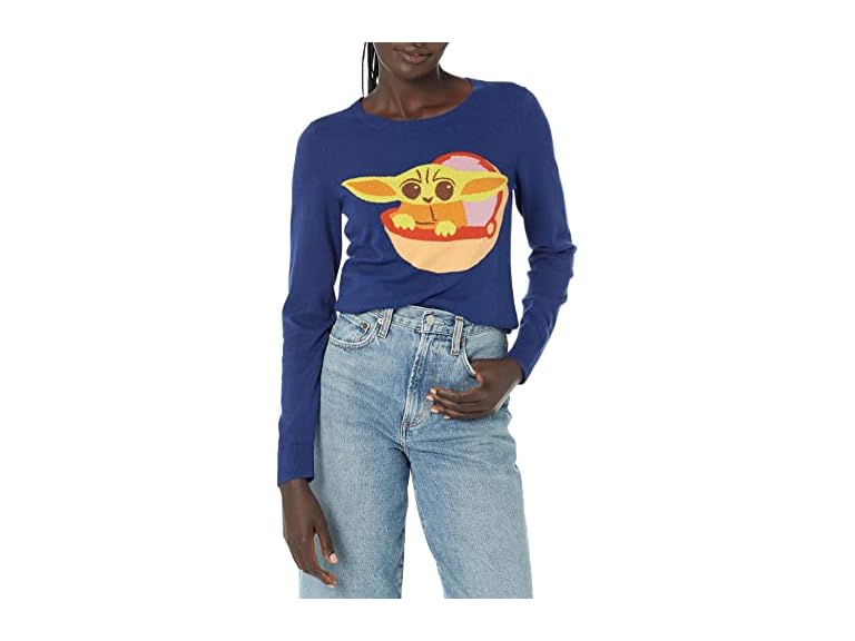 Amazon Essentials Disney Marvel Star Wars Womens Lightweight Crewneck Sweaters