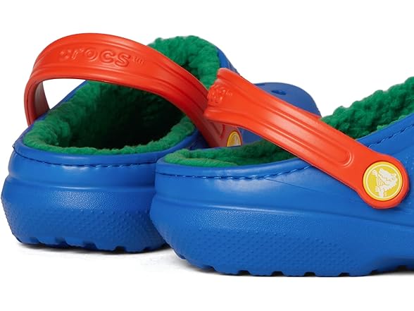 Crocs Classic Lined Kids Clog Blue Bolt/Multi