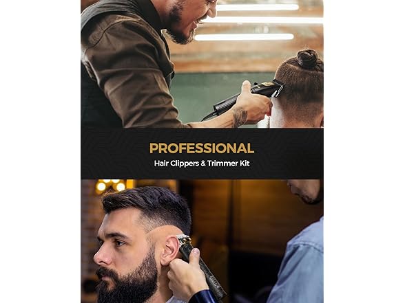 GLAKER Black Hair Clippers for Men