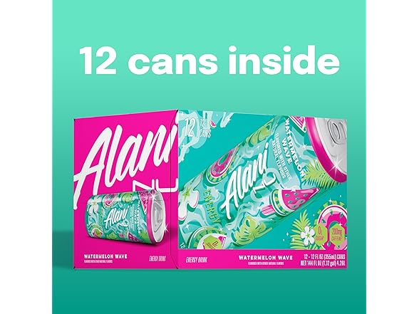 12PK Alani Nu WATERMELON WAVE, Sugar Free