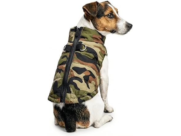 Dog Winter Jacket Camo Waterproof Coat Dog C