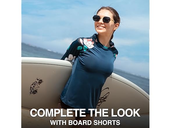 Kanu Surf Women's LS UPF50 Rash Top Navy (L)