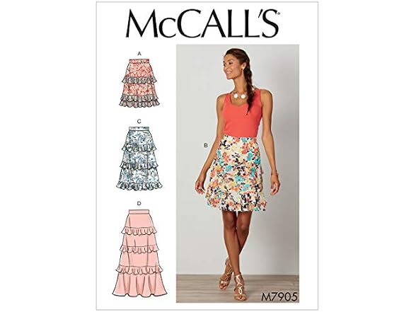 McCall Pattern Women's Flounce Skirt, Sizes