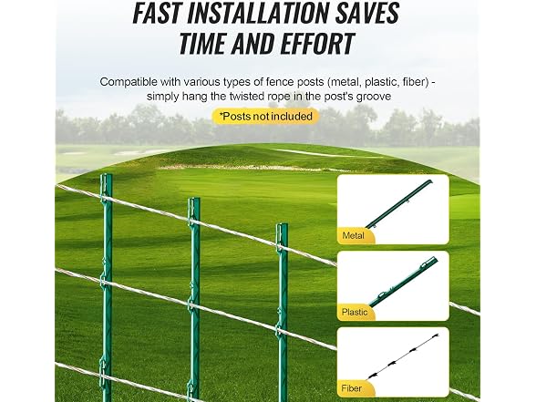Electric Fence Wire, 2625Ft 800M Portable