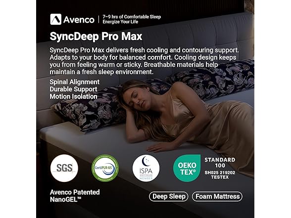 Avenco 12" Green Tea Twin Mattress