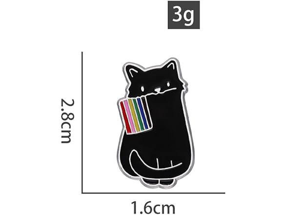 zhanghaoran Cartoon Black Cat Enamel Pin