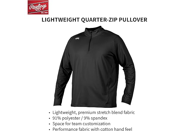 Men's Quarter Zip Pullover M Navy