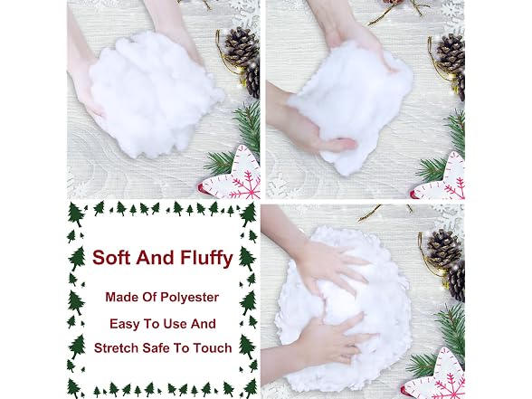 Fake Snow Decorations, 30 Sqft Fiber Sof