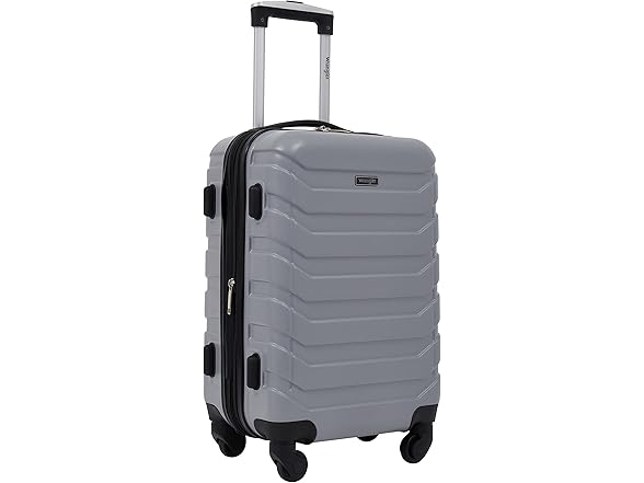 Wrangler 4 Piece Miami Luggage and Packing Cubes Set, Sharkskin