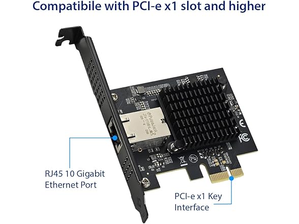 Single Port 10 Gigabit Ethernet PCI-e x1 Network Card
