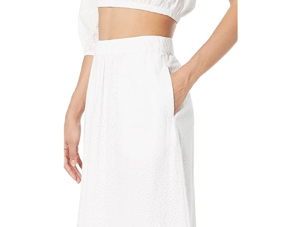 The Drop Anupa Cotton Tiered Midi Skirt